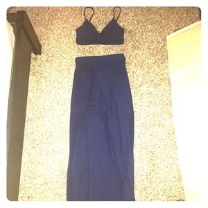 Navy Two-Piece Party Dress